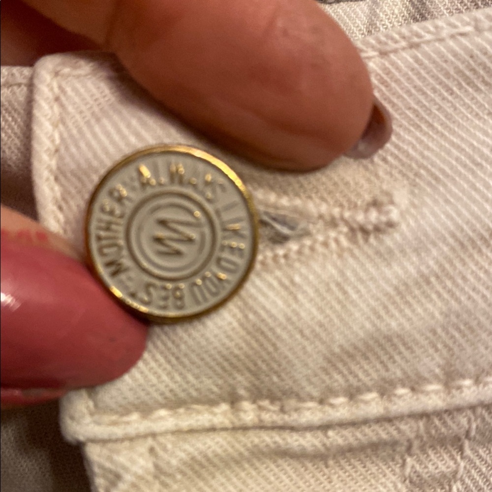 MOTHER Cream Straight Leg Jeans - Picture 3 of 14